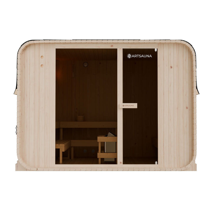Sauna tonneau cubique Fjora XXL