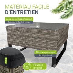 Salon de jardin pour 4 personnes Santorin