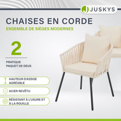 Ensemble de 2 chaises en corde