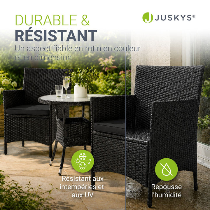 Ensemble de balcon en polyrotin Bayamo