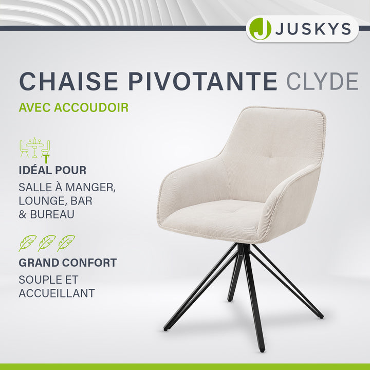 Chaise pivotante Clyde avec cordon