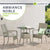 Table de jardin carrée en polyrotin Yoro