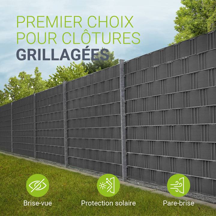 Bandes brise-vue PVC 19 cm x 35 m