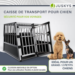Caisse de transport pour chiens en aluminium