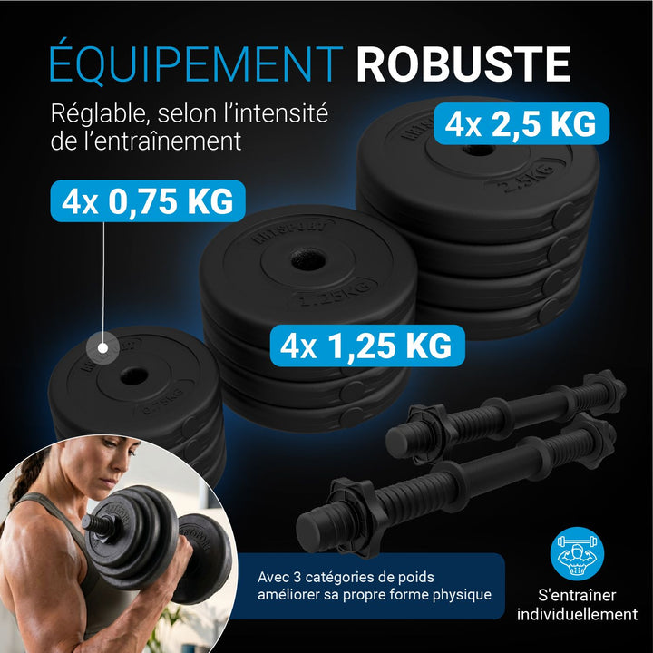 Ensemble d'haltères 20 kg