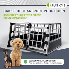 Caisse de transport pour chiens en aluminium