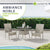 Table de jardin ronde en polyrotin Yoro