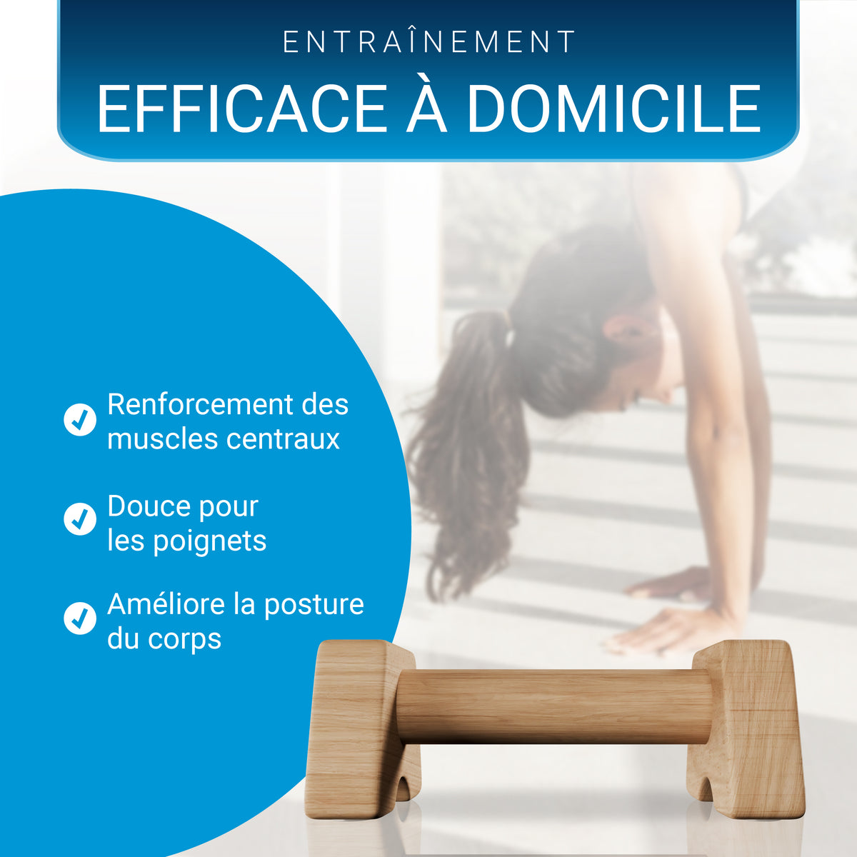Poignées de pompes en bois