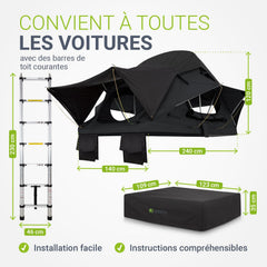 Tente de toit pour 2 personnes Lago