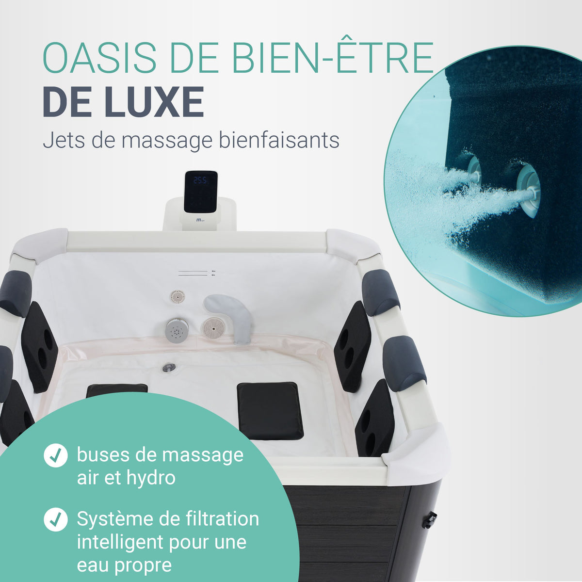 Bain à remous Oslo avec éclairage LED