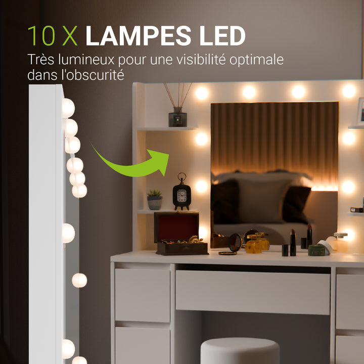 Coiffeuse avec miroir Malia