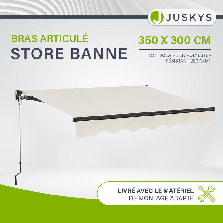 Store banne manuel à bras articulés