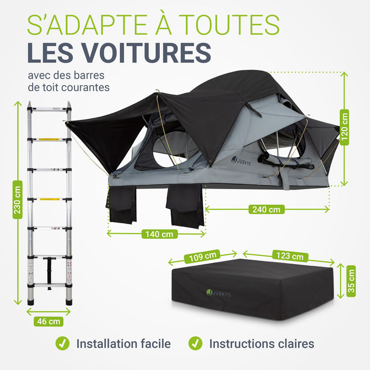 Tente de toit pour 2 personnes Lago