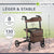 Déambulateur en aluminium Vital avec siège