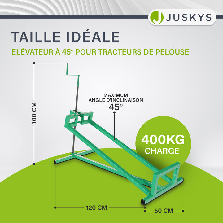 Cric pour tracteur à gazon jusqu'à 400 kg