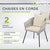 Ensemble de 2 chaises en corde