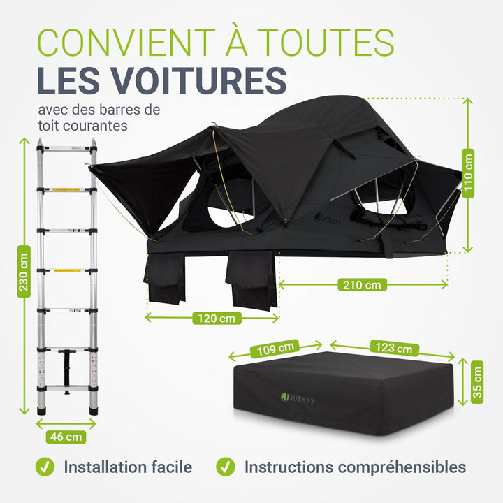 Tente de toit pour 2 personnes Lago