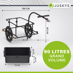 Remorque de transport / remorque à vélo 90 litres