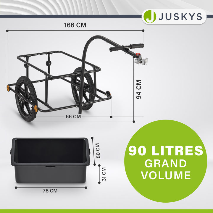 Remorque de transport / remorque à vélo 90 litres