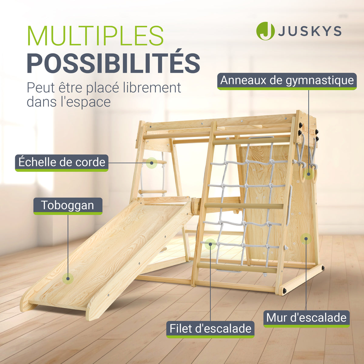 Structure d'escalade intérieure pour enfants