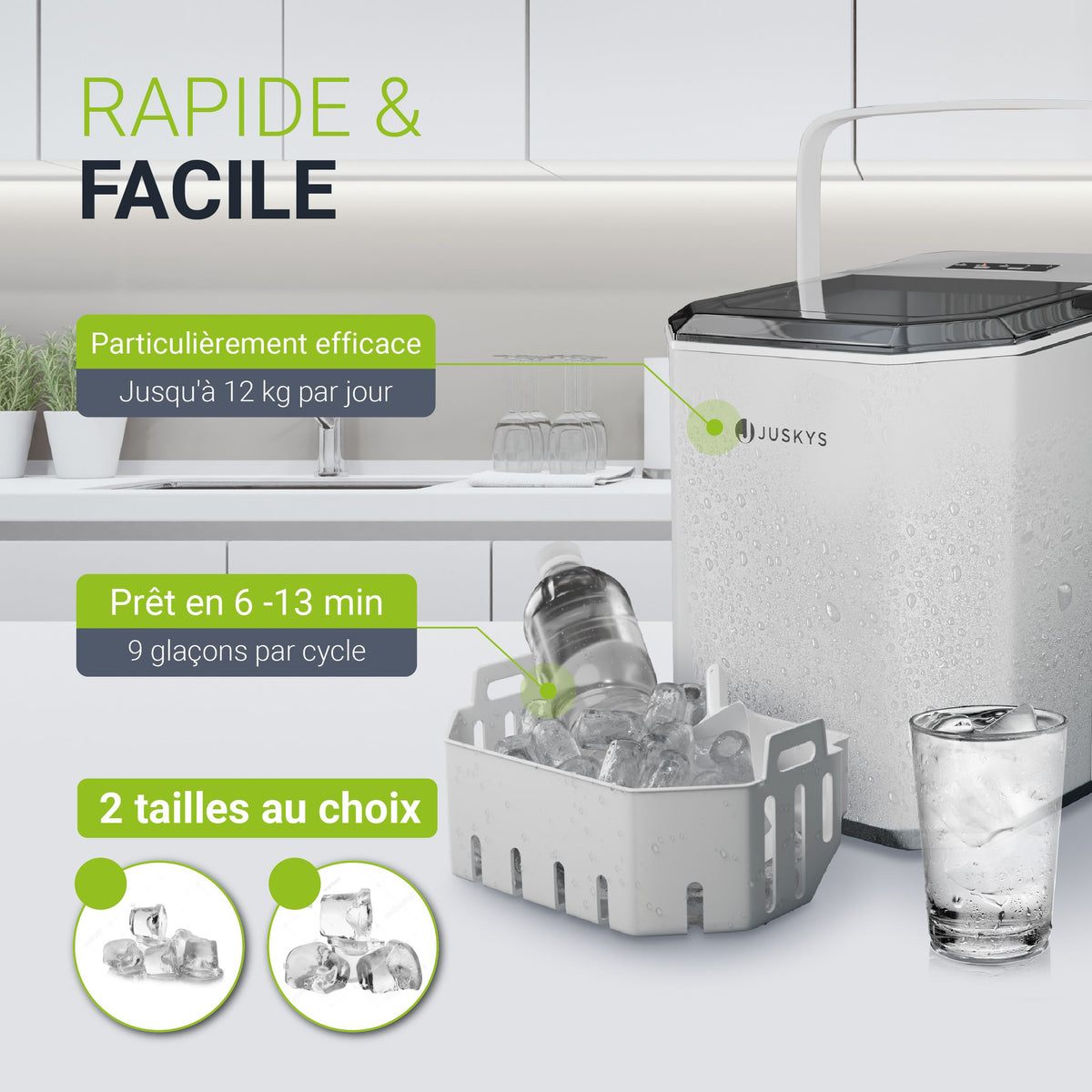 Machine à glaçons avec système autonettoyant IceOracle