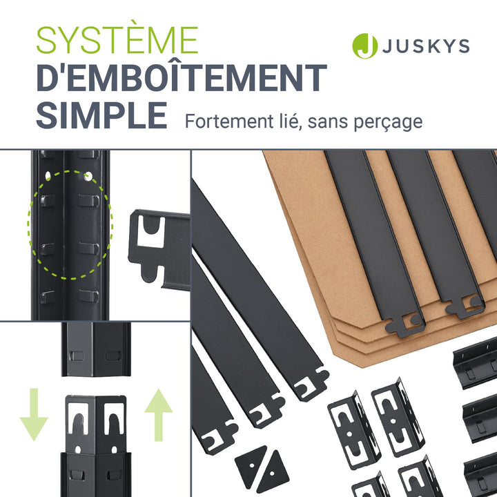 Étagère de rangement Easy lot de 2 160 x 80 x 40 cm