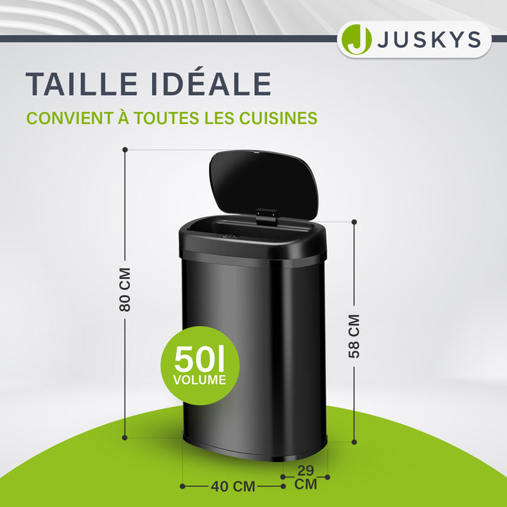 Poubelle rectangulaire avec capteur