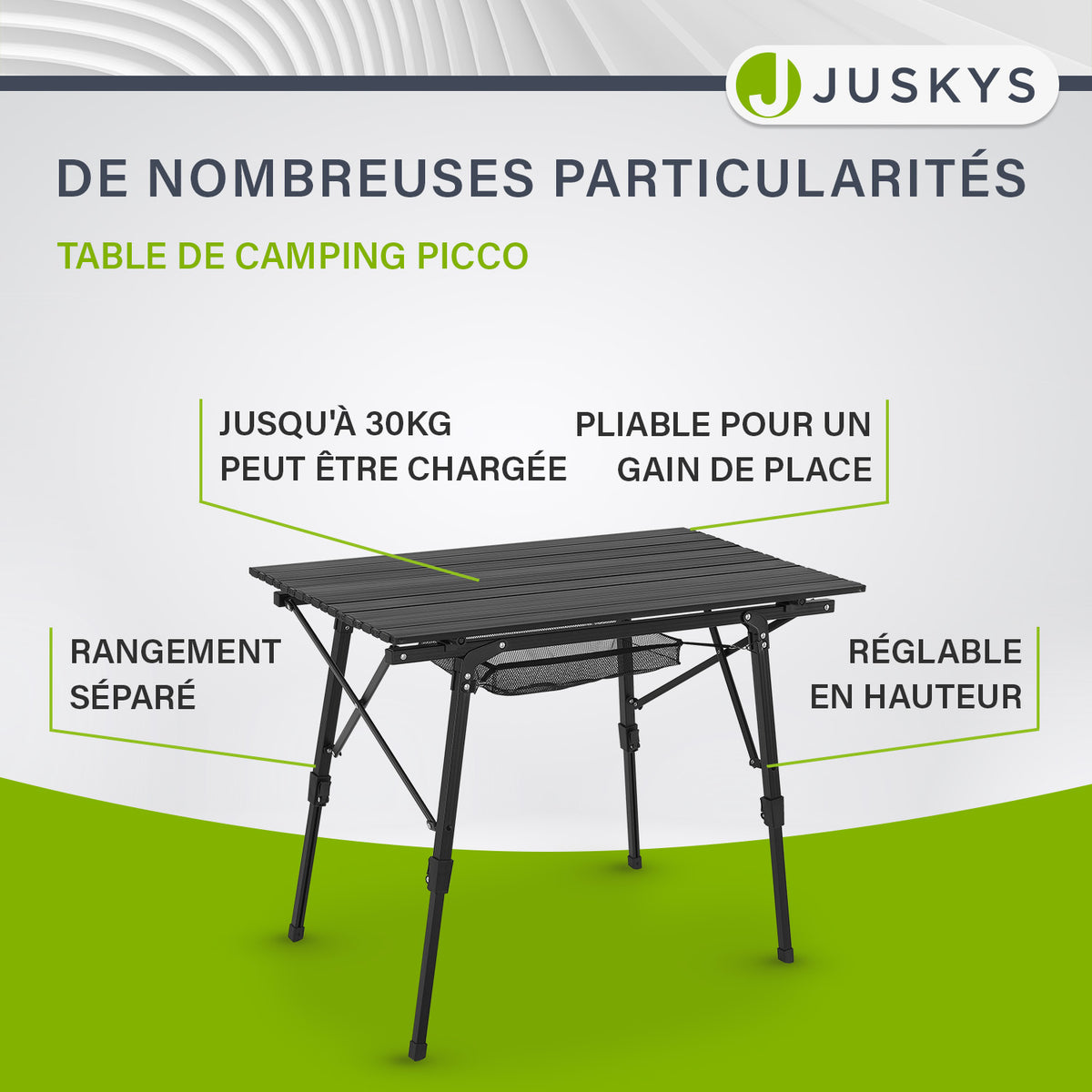 Table de camping pliable Picco