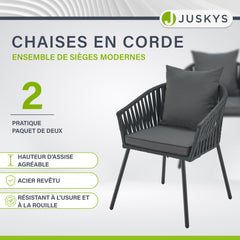 Ensemble de 2 chaises en corde