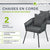 Ensemble de 2 chaises en corde