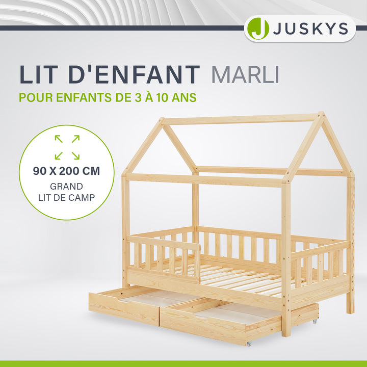 Lit enfant Marli 90 x 200 cm avec sommier