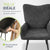 Fauteuil à oreilles avec tabouret Odense en option