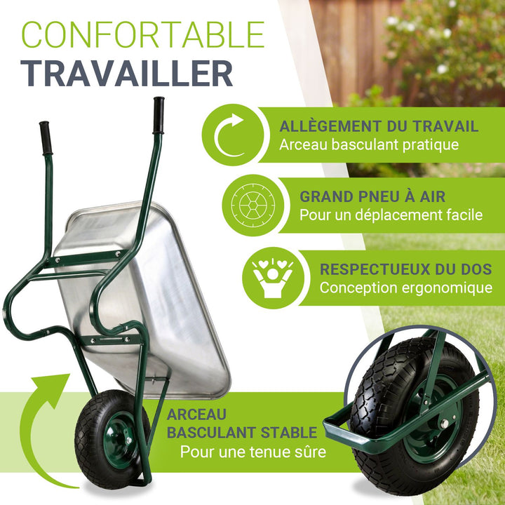 Brouette de jardin 100 L