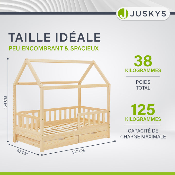 Lit enfant Marli 80 x 160 cm avec sommier