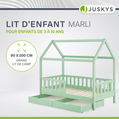 Lit enfant Marli 90 x 200 cm avec sommier
