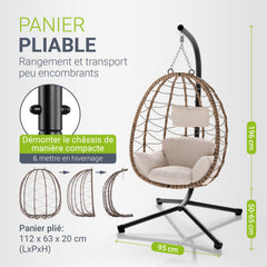 Chaise suspendue Aria avec cadre