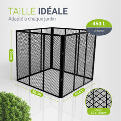 Composteur métallique pour déchets de jardin