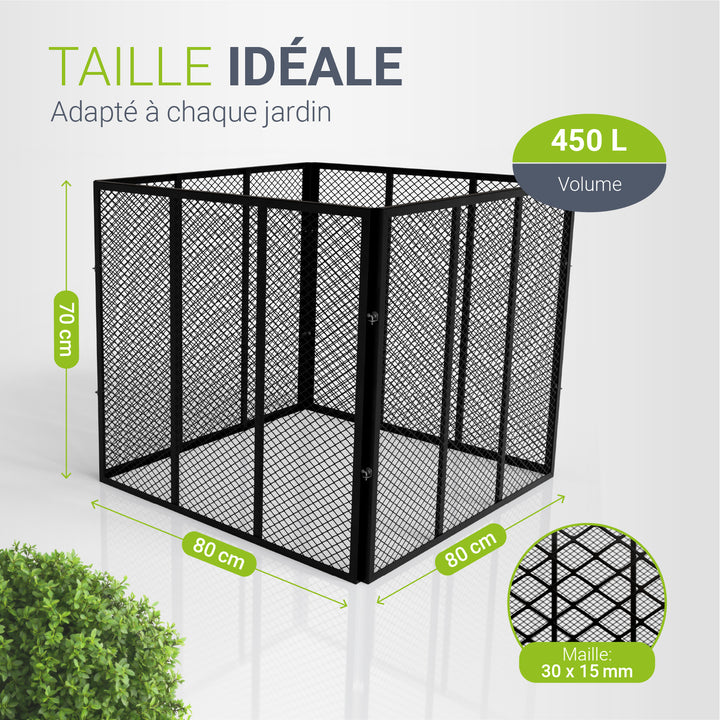 Composteur métallique pour déchets de jardin