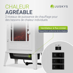 Cheminée électrique 2000W avec effet de flammes
