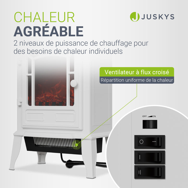 Cheminée électrique 2000W avec effet de flammes