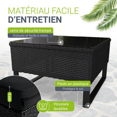 Salon de jardin pour 4 personnes Santorin