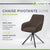 Chaise pivotante Clyde avec cordon