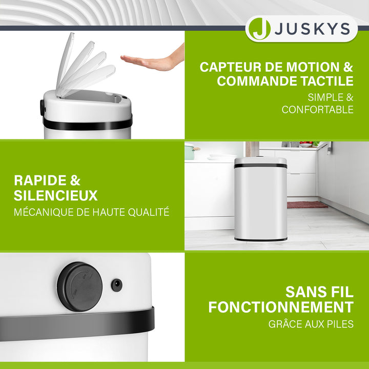 Poubelle rectangulaire avec capteur