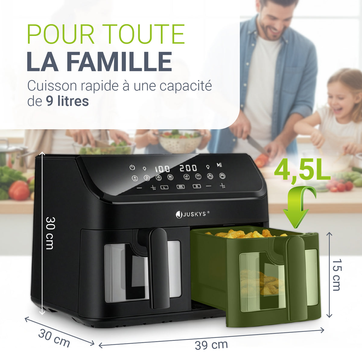 Friteuse à air 9 L
