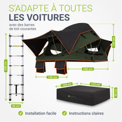 Tente de toit pour 2 personnes Lago