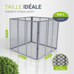 Composteur métallique pour déchets de jardin