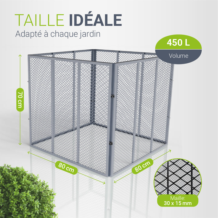 Composteur métallique pour déchets de jardin