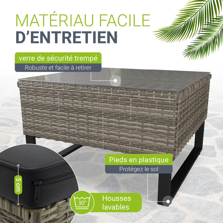 Salon de jardin pour 4 personnes Santorin