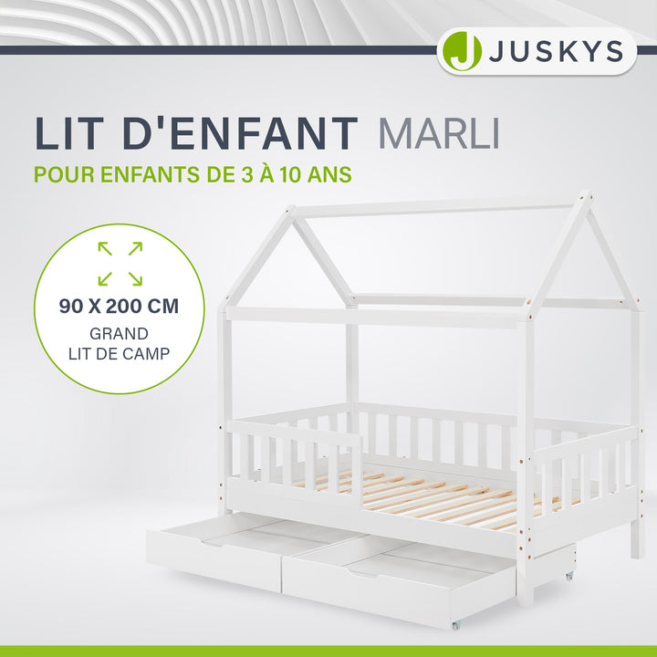 Lit enfant Marli 90 x 200 cm avec sommier