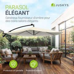 Parasol déporté à LED Brésil